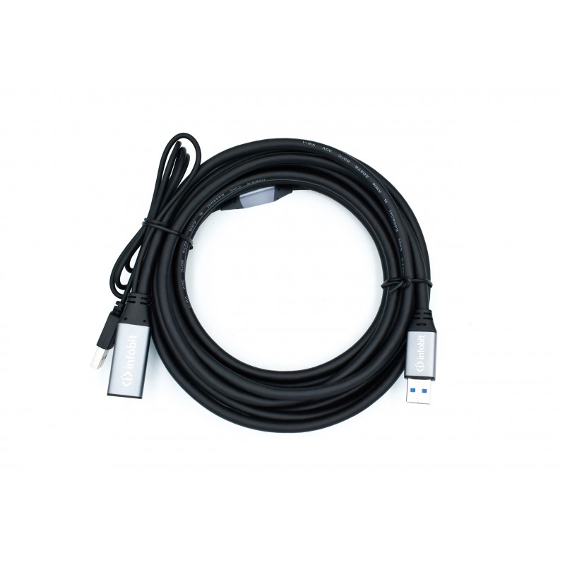 Rallonge active cuivreUSB3.0 A(M) / A(F) 10m - Infobit iCable-USB-ACC10