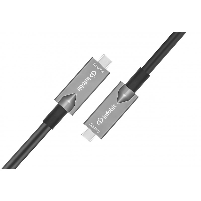 Cable actif fibre optique 3m USB-C vers USB-C Data & Vidéo INFOBIT