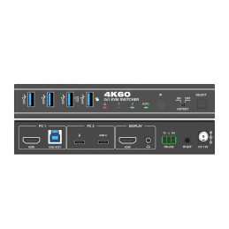 Hub UC/KVM HDMI/USB-C 2×1...