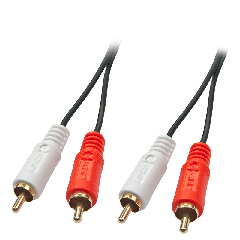 Lindy 35666 - Câble audio Premium 2x RCA mâle vers 2x RCA mâle, 20m