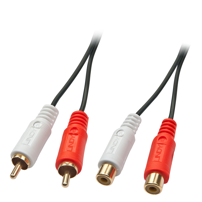 Câble Rallonge Stéréo 2x RCA 10 Mètres | Mâle Vers Femelle | Pour Ampli, TV, Home Cinéma, Platine Vinyle