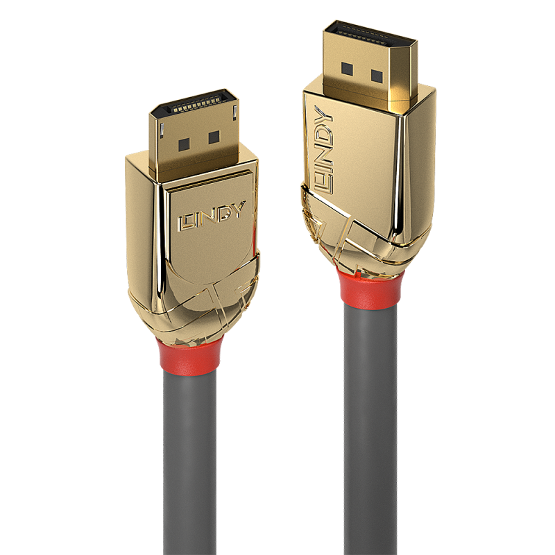 Lindy 36291 - Câble DisplayPort 1.4, Gold Line, 1m