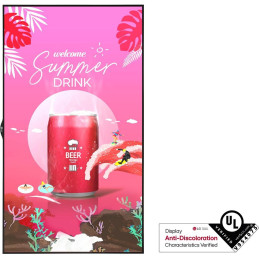 Moniteur 55" vitrine haute...