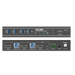 Switcher KVM 2x1 HDMI...